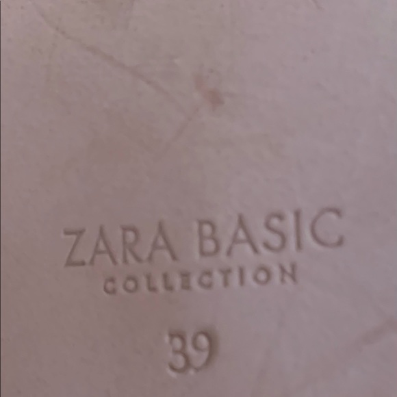 EUC Zara Basic nude slipper ballet tie style flat size 39 (8 - 8 1/2) - Picture 4 of 4